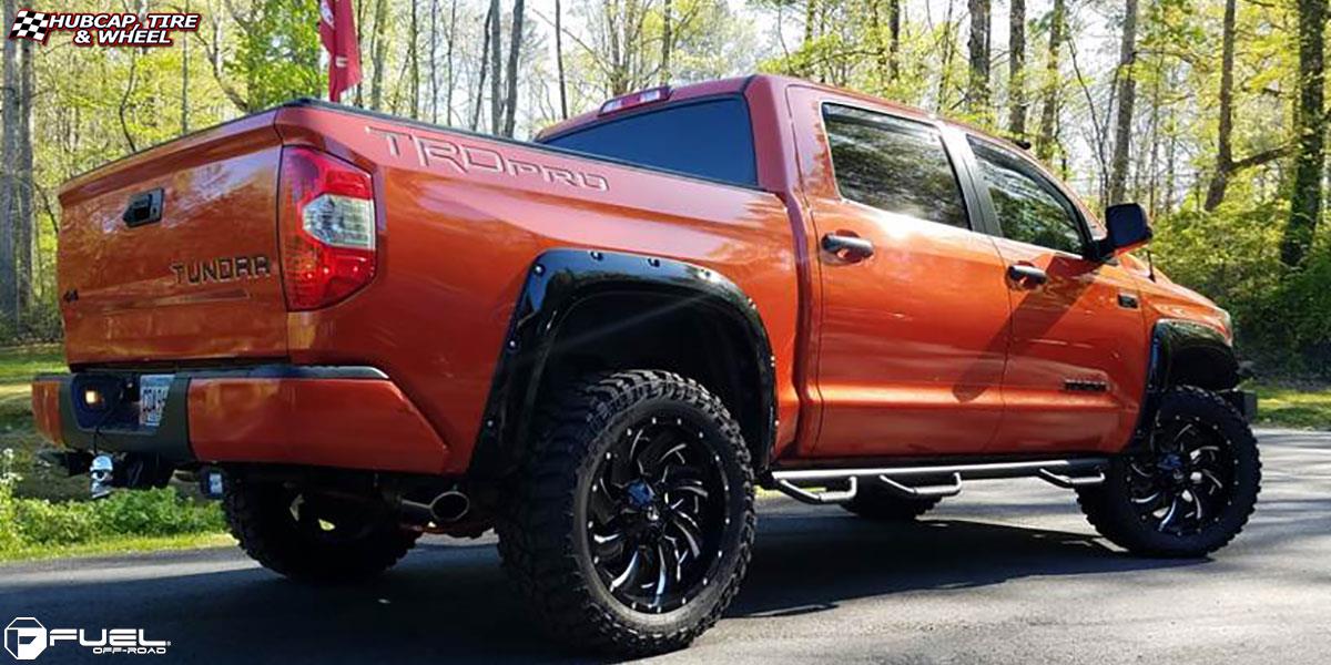 vehicle gallery/toyota tundra fuel cleaver d239 22X10  Gloss Black & Milled wheels and rims