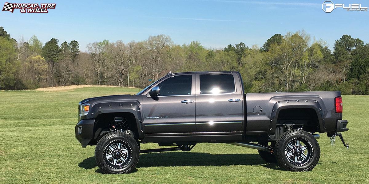 vehicle gallery/gmc sierra 2500 hd fuel forged ff15 22X14  Gloss Black | Machined wheels and rims