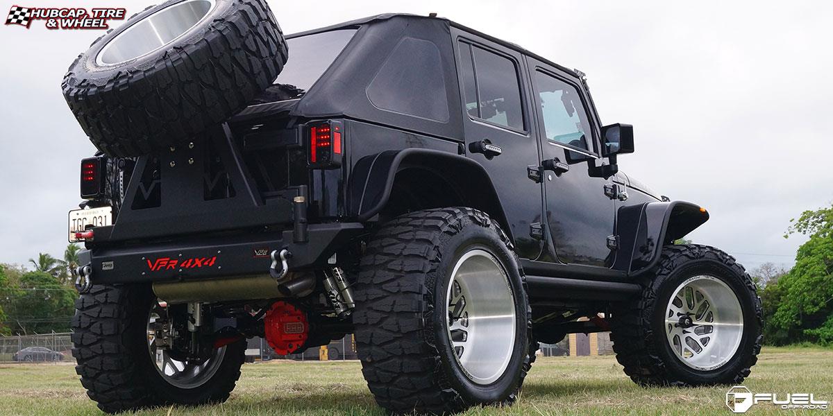 vehicle gallery/jeep wrangler fuel forged ff29 22X14  Brushed Gloss Clear | Gloss Black Milled Edge wheels and rims