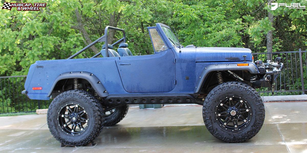 vehicle gallery/jeep jeepster fuel hostage d531 20X10 Matte Black wheels and rims