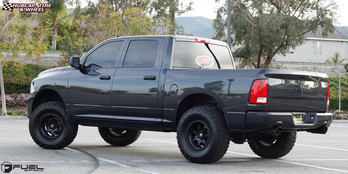 vehicle gallery/dodge ram 1500 fuel jm2 d572 17X9  Matt Black wheels and rims