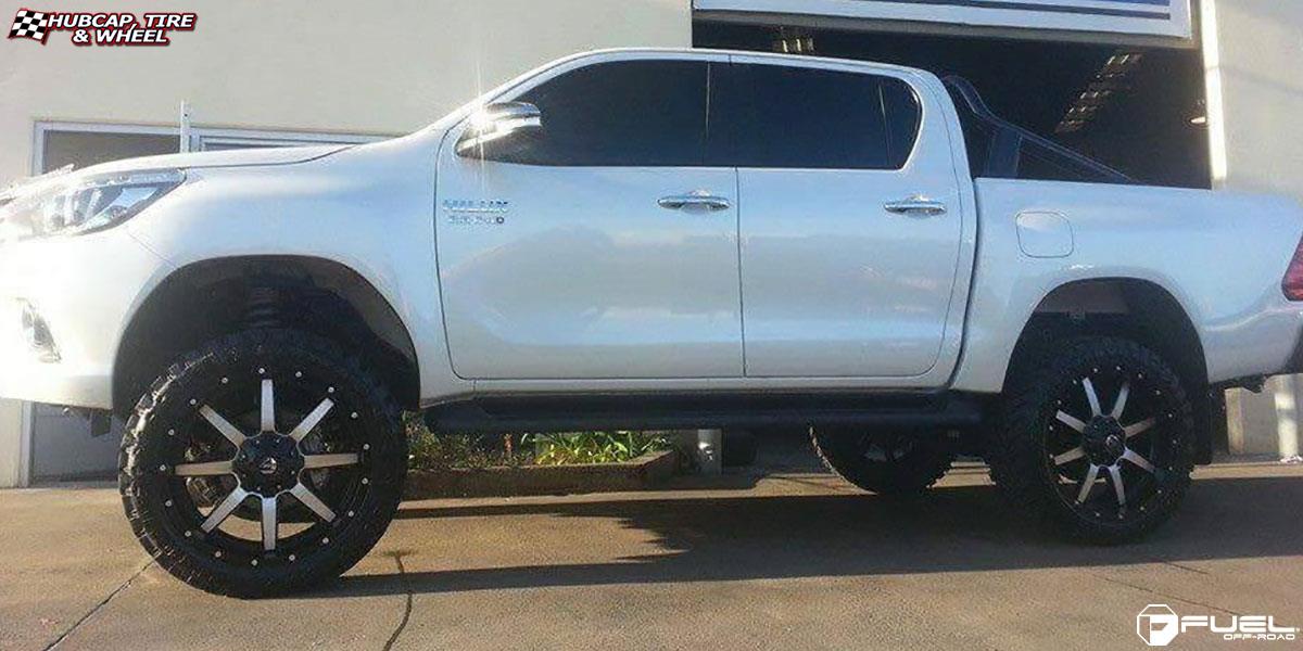 vehicle gallery/toyota hilux fuel maverick d537 22X10  Matte Black & Machined Face wheels and rims