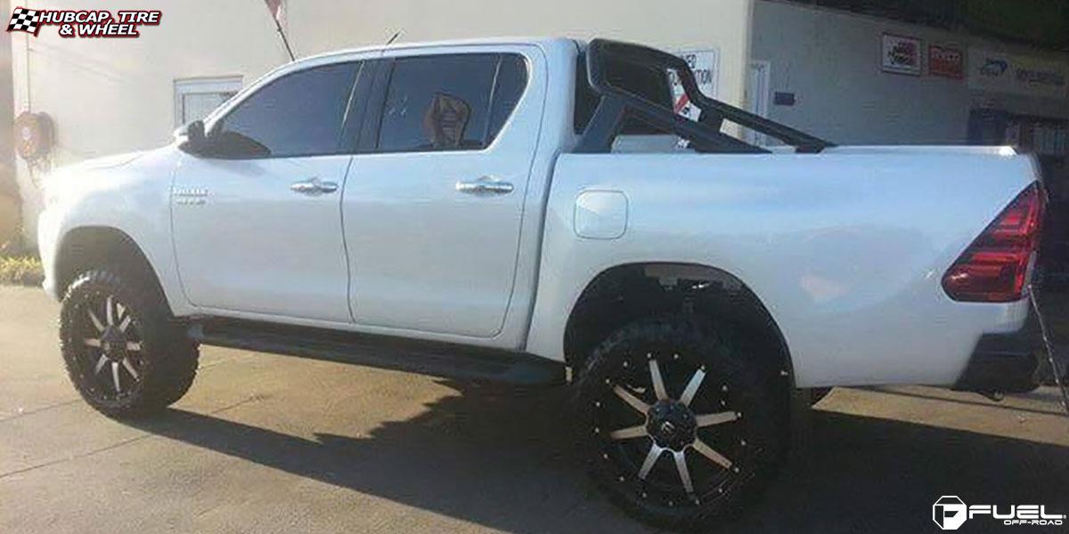 vehicle gallery/toyota hilux fuel maverick d537 22X10  Matte Black & Machined Face wheels and rims