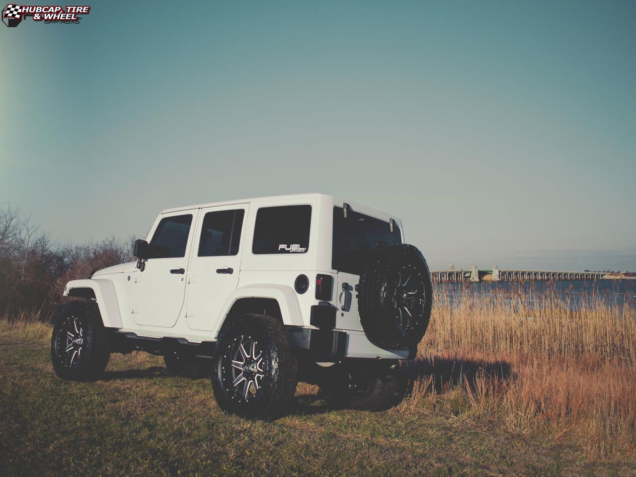 vehicle gallery/jeep wrangler fuel maverick d262 20X10  Black & Milled wheels and rims