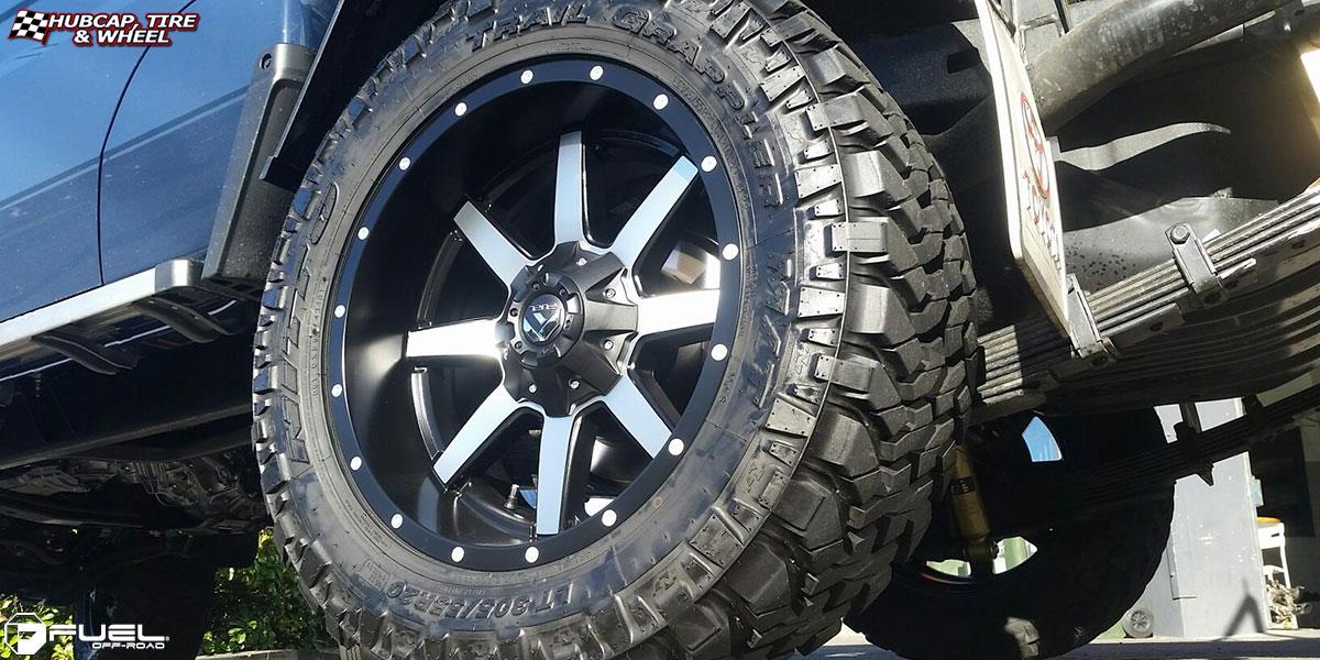 vehicle gallery/toyota land cruiser fuel maverick d537 20X9  Matte Black & Machined Face wheels and rims