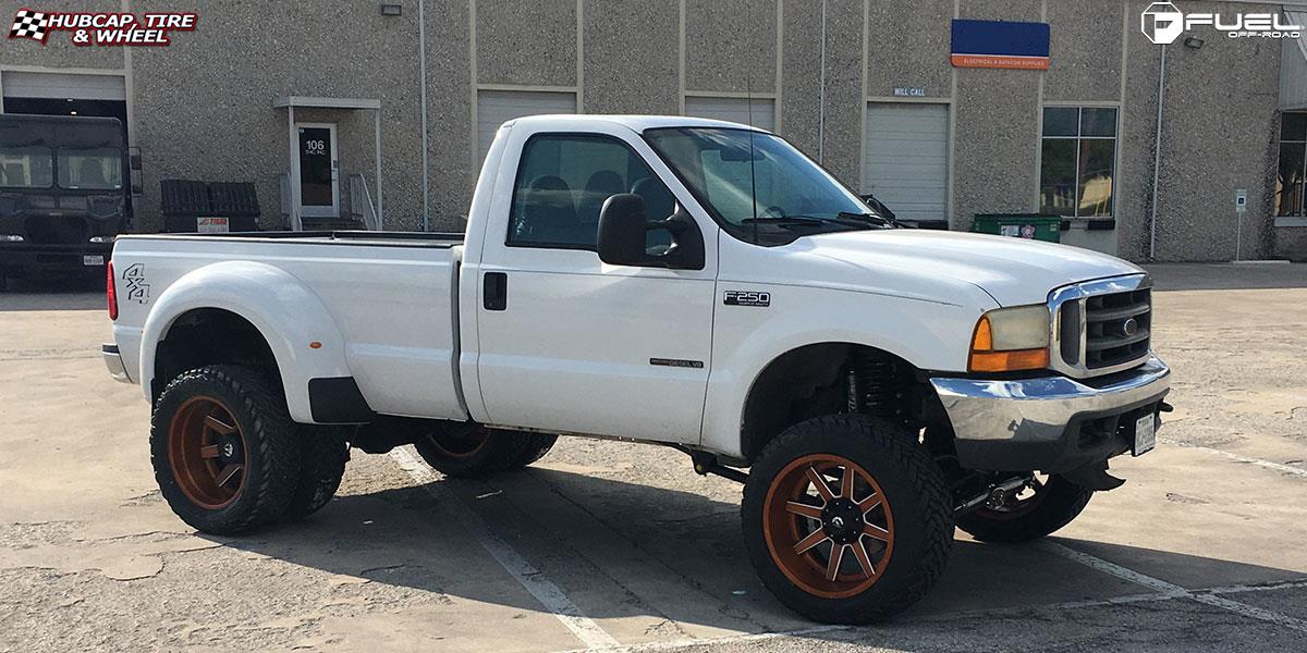 vehicle gallery/ford f 350 fuel maverick dually rear d538 22X12  Black & Milled wheels and rims