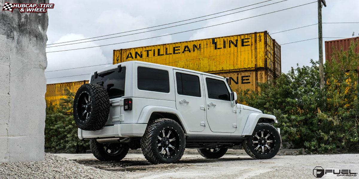 vehicle gallery/jeep wrangler fuel nutz d541 20X10  Black & Machined wheels and rims