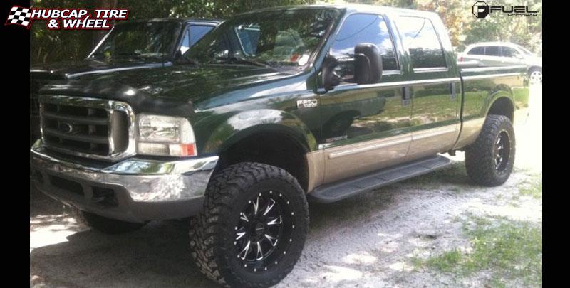 vehicle gallery/ford f 250 fuel throttle d513 20X10 Matte Black & Milled wheels and rims