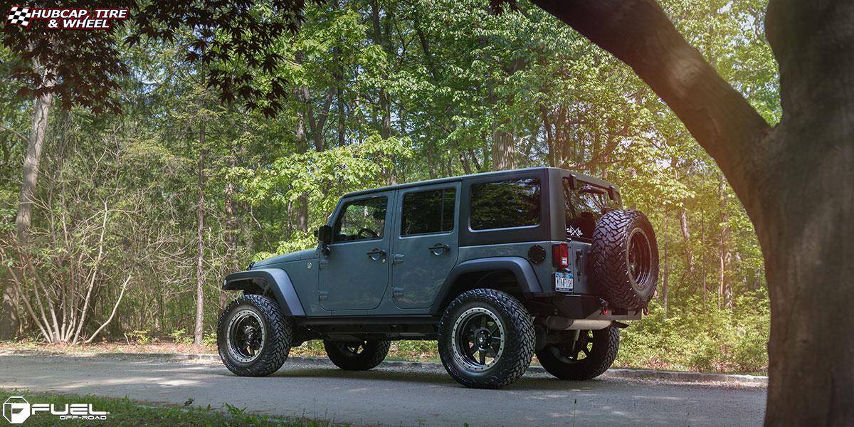 vehicle gallery/jeep wrangler fuel trophy d551 20X10  Matte Black w/ Anthracite Ring wheels and rims