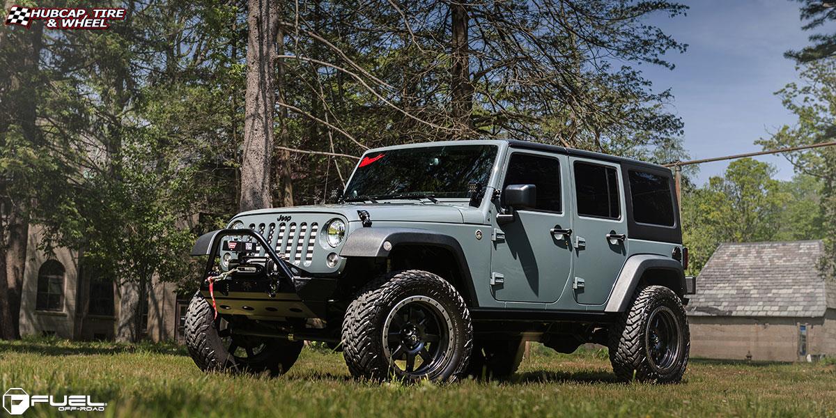 vehicle gallery/jeep wrangler fuel trophy d551 20X10  Matte Black w/ Anthracite Ring wheels and rims