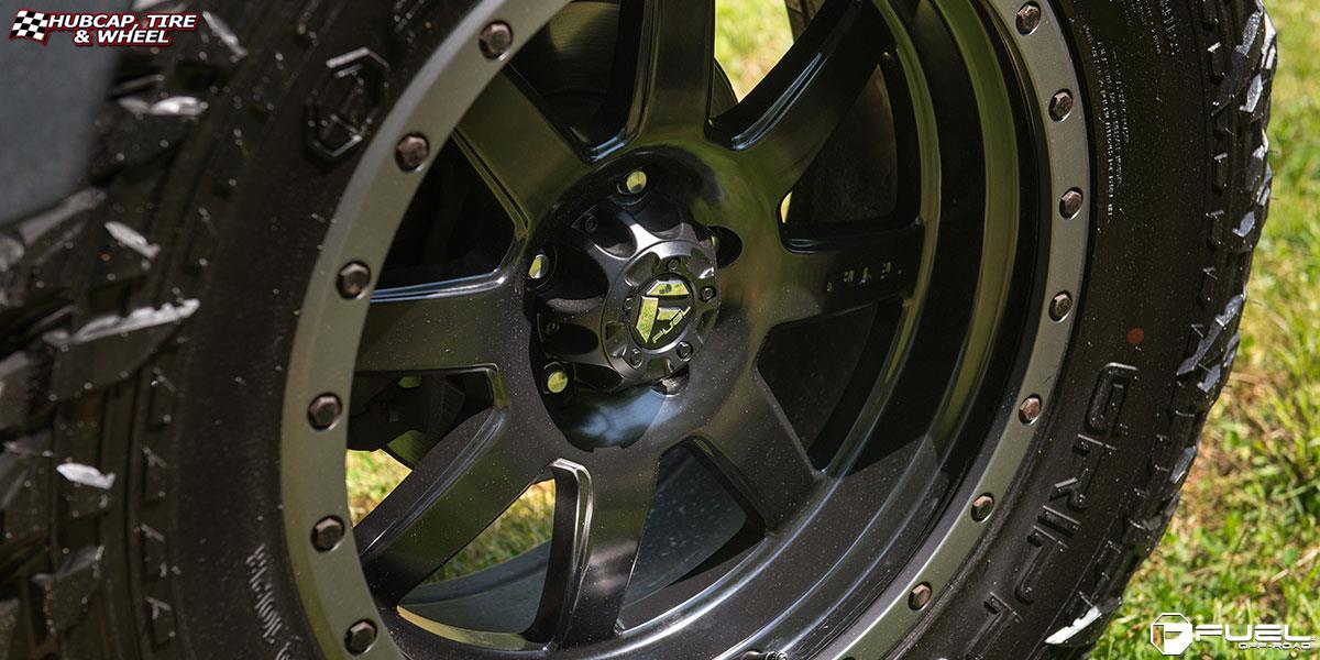 vehicle gallery/jeep wrangler fuel trophy d551 20X10  Matte Black w/ Anthracite Ring wheels and rims