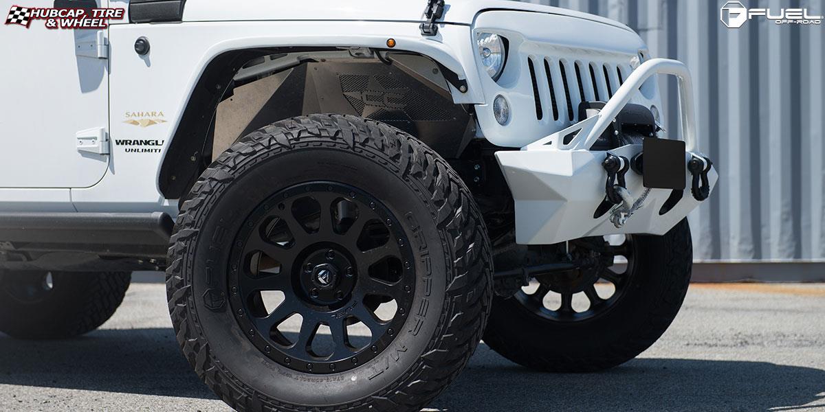 vehicle gallery/jeep wrangler fuel vector d579 20X9  Matte Black wheels and rims