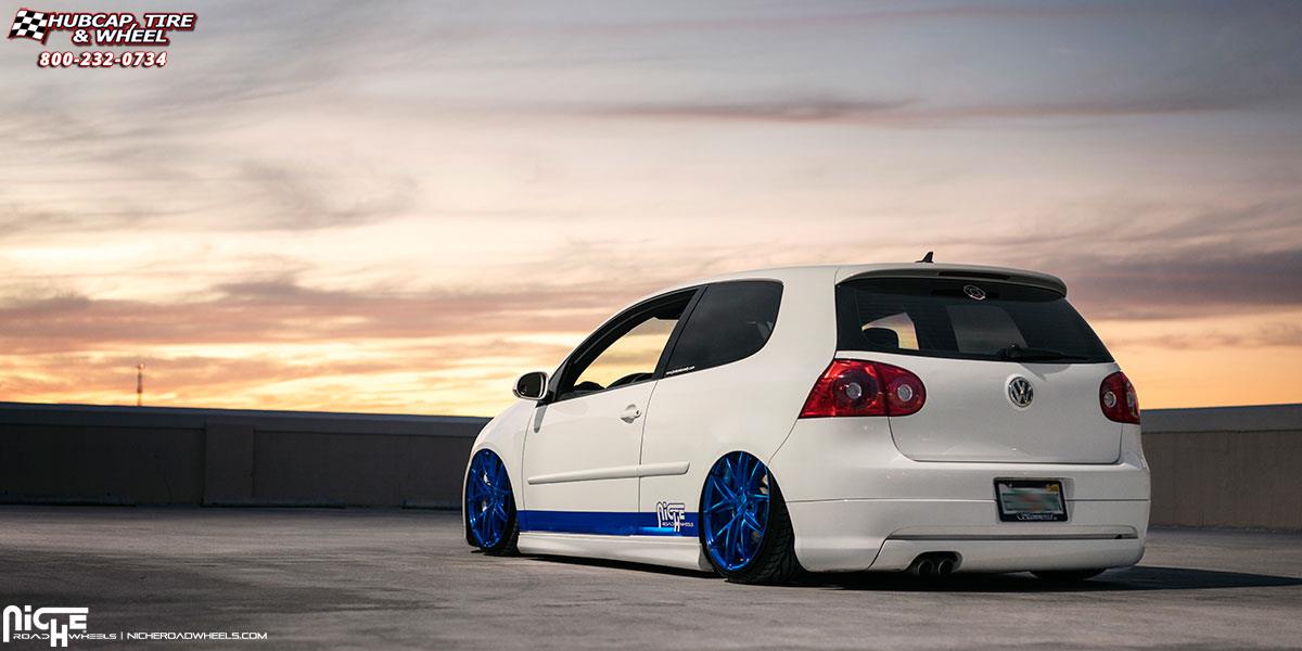 vehicle gallery/volkswagen gti niche misano m117 19x85  Peek A Blue wheels and rims