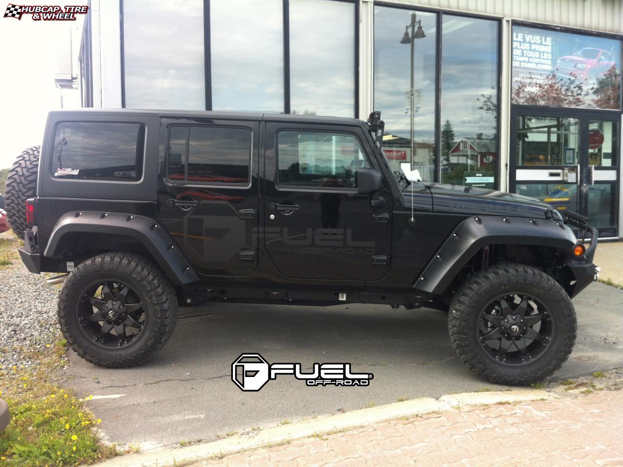 vehicle gallery/jeep wrangler fuel octane d509 0X0  Matte Black wheels and rims