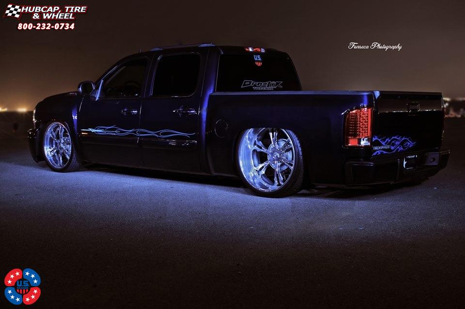 vehicle gallery/chevrolet silverado 1500 us mags cartel 6 u454 24X9  Polished wheels and rims