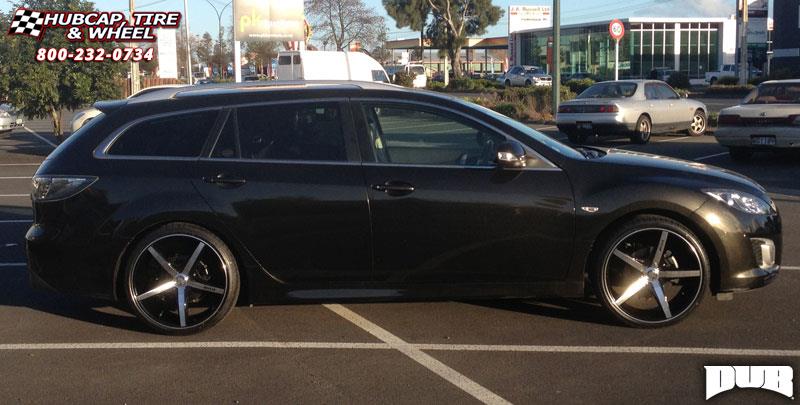 vehicle gallery/mazda 6 wagon dub rio 5 s113 20X8.5  Black & Machined wheels and rims