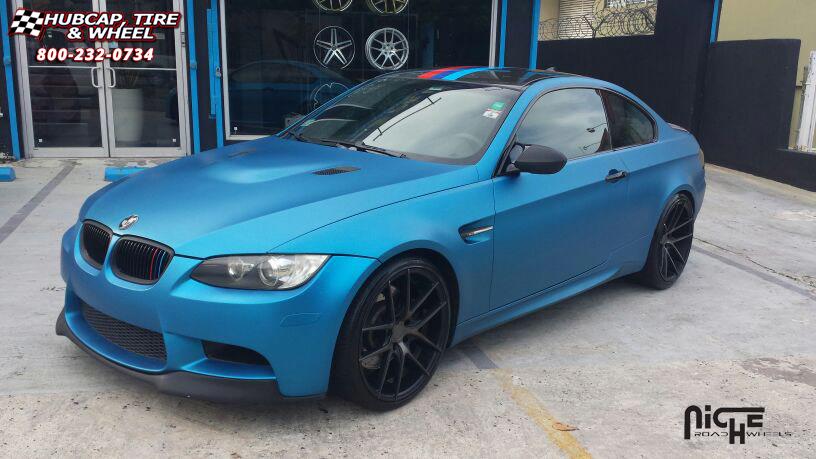 vehicle gallery/bmw m3 niche targa m130  Black & Machined with Dark Tint wheels and rims