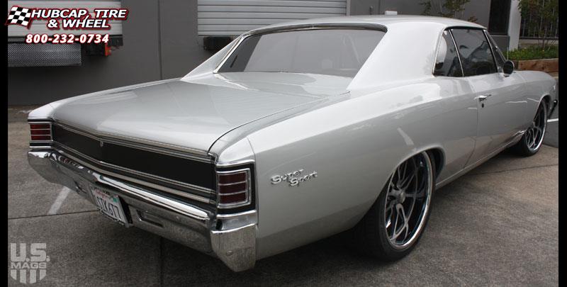 vehicle gallery/chevrolet chevelle us mags rambler u425 20X9  Brushed Face, Hi Luster Windows wheels and rims