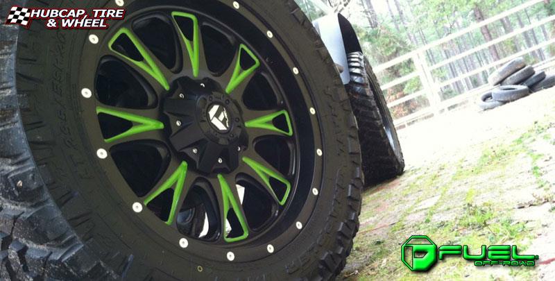 vehicle gallery/jeep wrangler fuel throttle d513 0X0  Matte Black & Milled wheels and rims