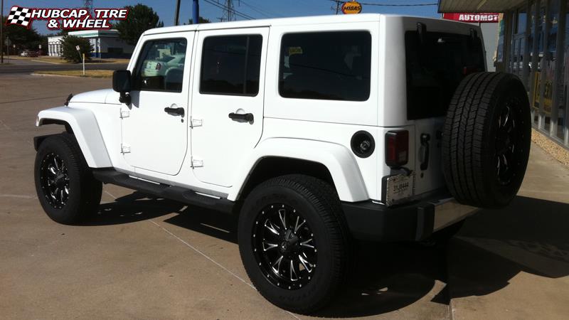 vehicle gallery/jeep wrangler fuel throttle d513 0X0  Matte Black & Milled wheels and rims