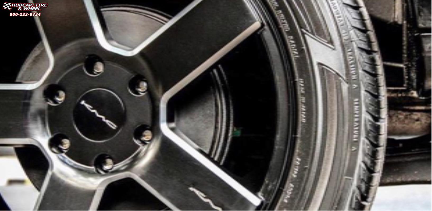vehicle gallery/toyota fortuner xd series km690 mc 5  Satin Black Milled wheels and rims