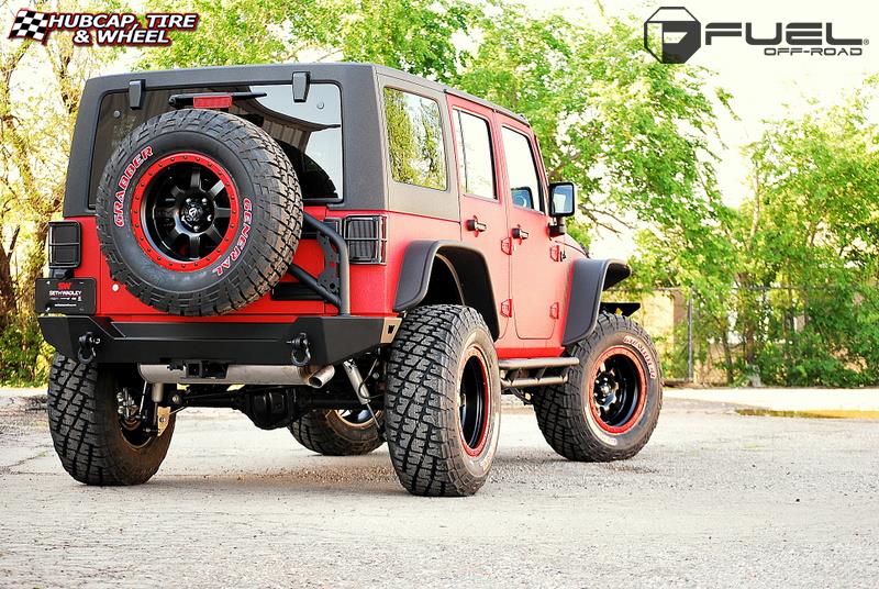vehicle gallery/jeep wrangler fuel trophy d551 18X10 Matte Black w/ Anthracite Ring wheels and rims