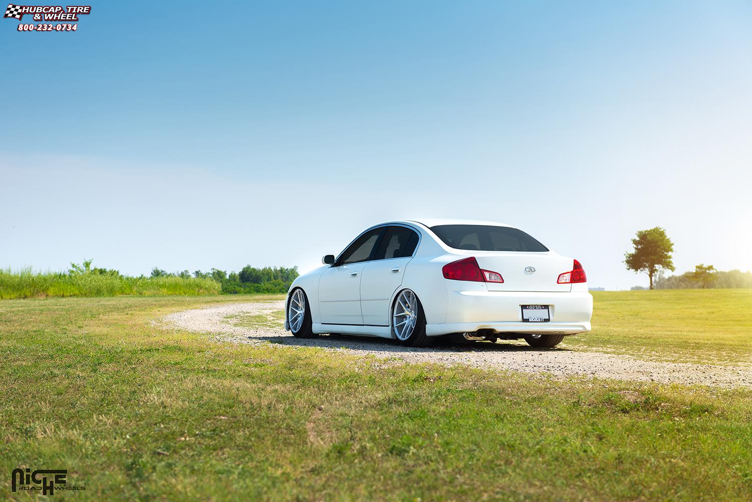 vehicle gallery/infiniti g35x niche targa m131 19x10 Silver & Machined wheels and rims