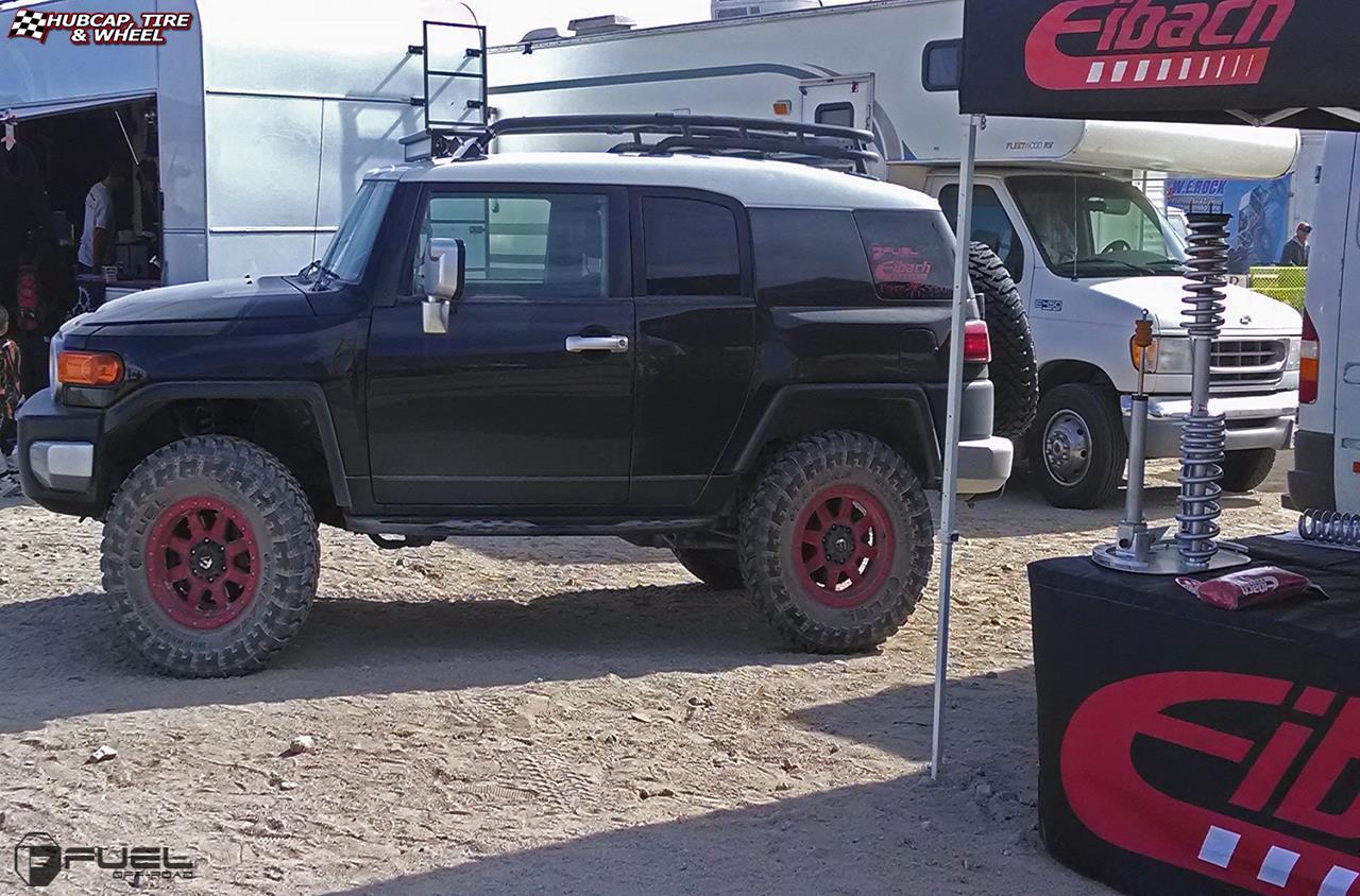 vehicle gallery/toyota fj cruiser fuel trophy d551 17X9  Matte Black w/ Anthracite Ring wheels and rims