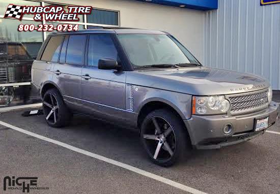 vehicle gallery/land rover range rover niche milan m134 suv 22x105  Black & Machined with Dark Tint wheels and rims