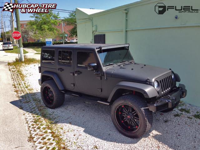 vehicle gallery/jeep wrangler fuel hostage d531 24X11 Matte Black wheels and rims