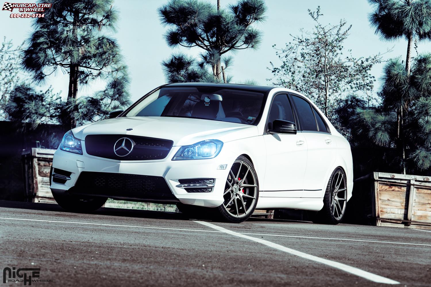 vehicle gallery/mercedes benz c250 niche targa m129 19x85  Anthracite wheels and rims