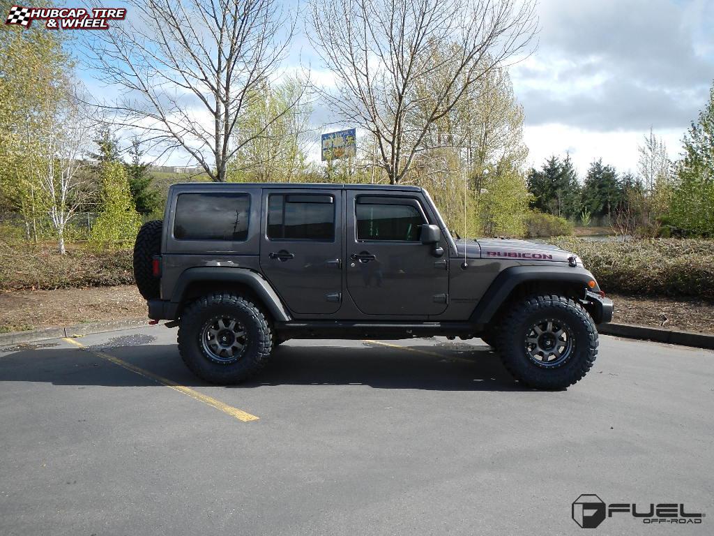 vehicle gallery/jeep wrangler fuel trophy d552 17X9  Matte Anthracite w/ Black Ring wheels and rims