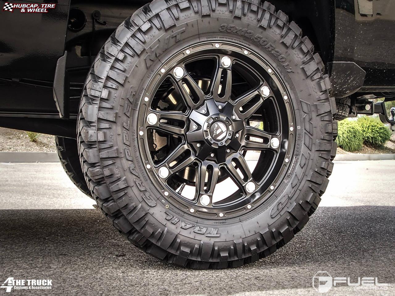 vehicle gallery/chevrolet silverado fuel hostage d531 0X0  Matte Black wheels and rims