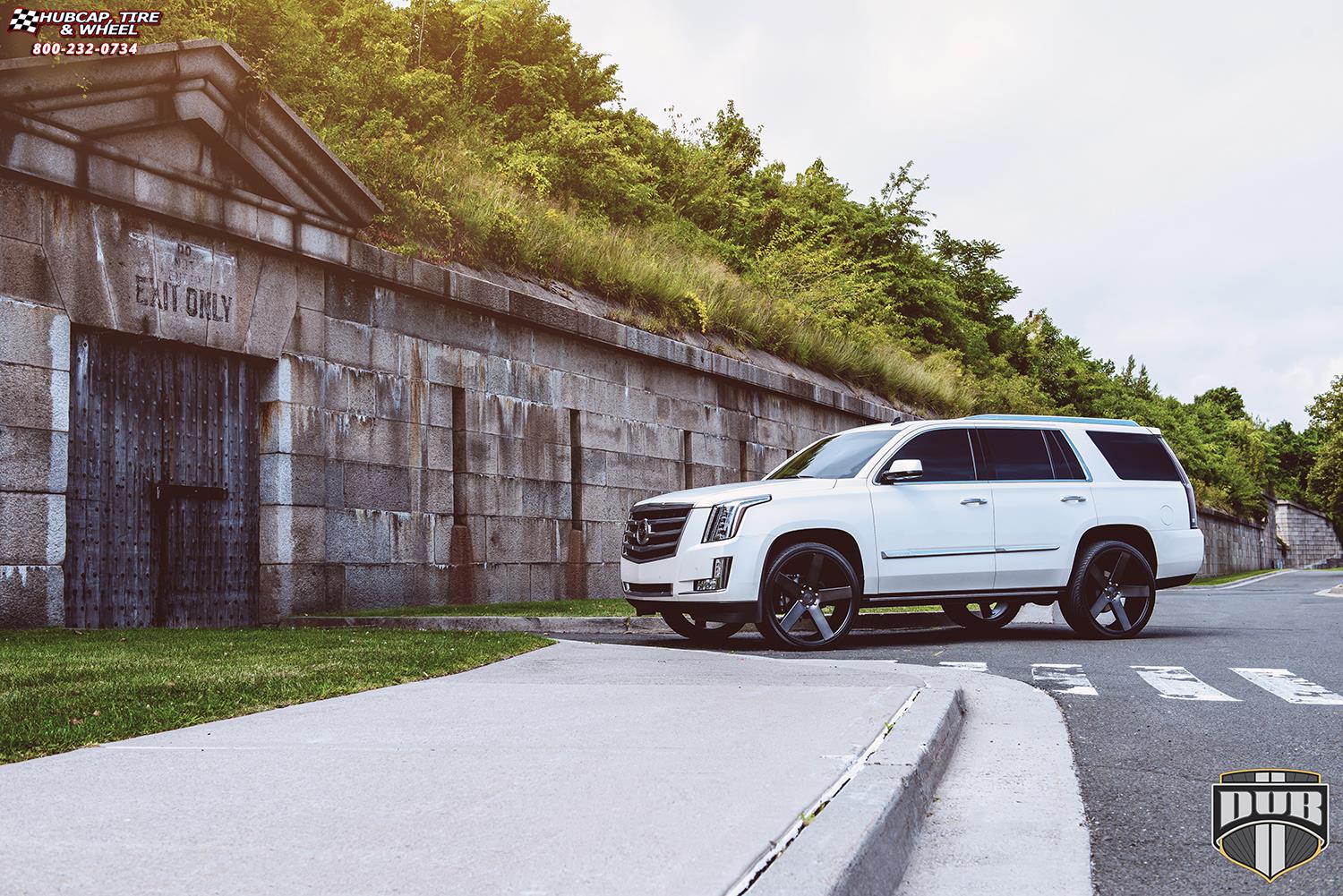 vehicle gallery/cadillac escalade dub baller s116 26X10  Black & Machined with Dark Tint wheels and rims