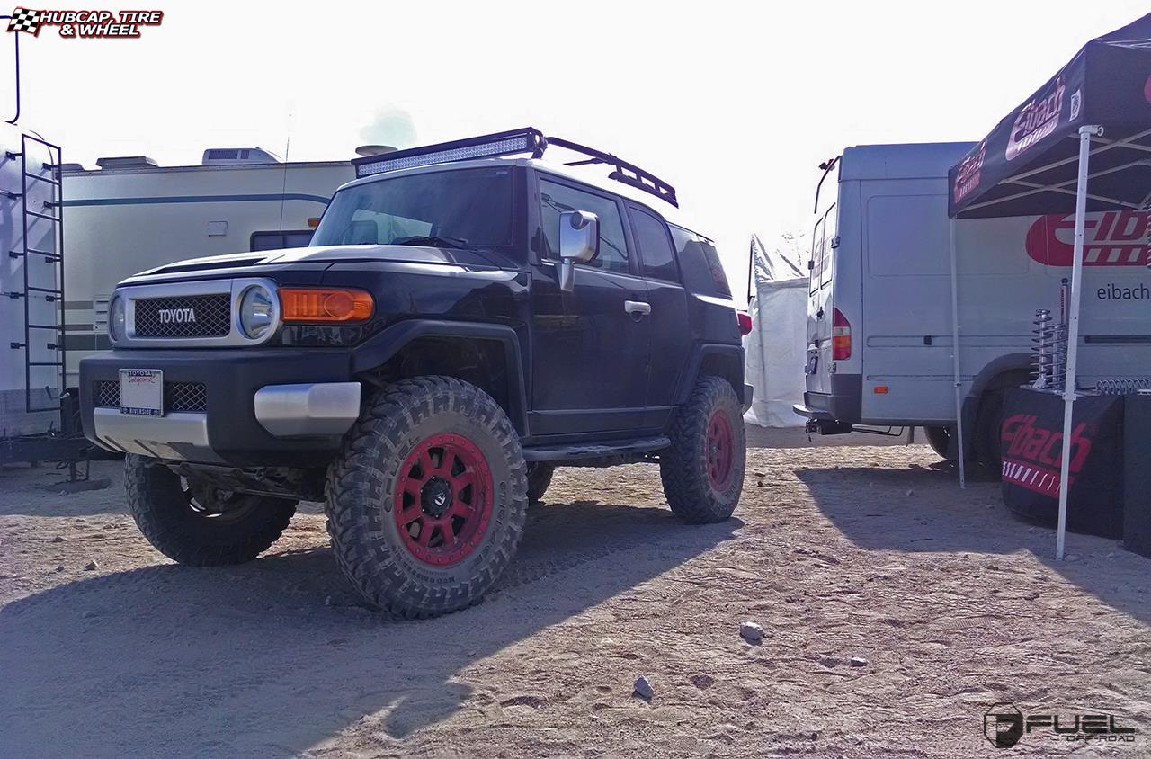 vehicle gallery/toyota fj cruiser fuel trophy d551 17X9  Matte Black w/ Anthracite Ring wheels and rims