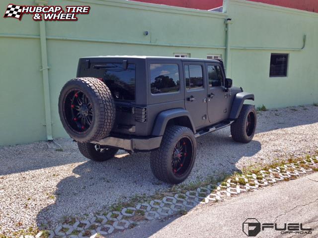 vehicle gallery/jeep wrangler fuel hostage d531 24X11 Matte Black wheels and rims