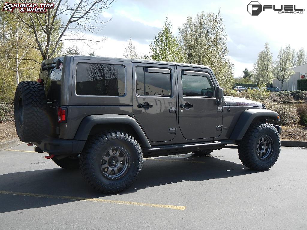 vehicle gallery/jeep wrangler fuel trophy d552 17X9  Matte Anthracite w/ Black Ring wheels and rims