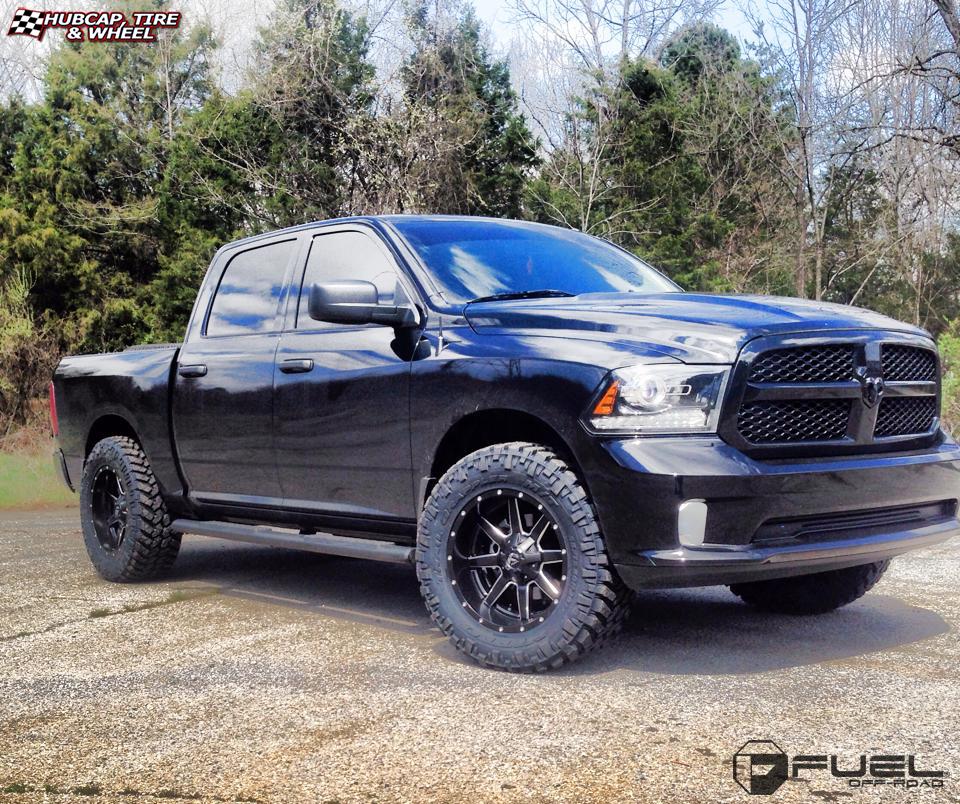 vehicle gallery/dodge ram 1500 fuel maverick d538 20X10  Black & Milled wheels and rims