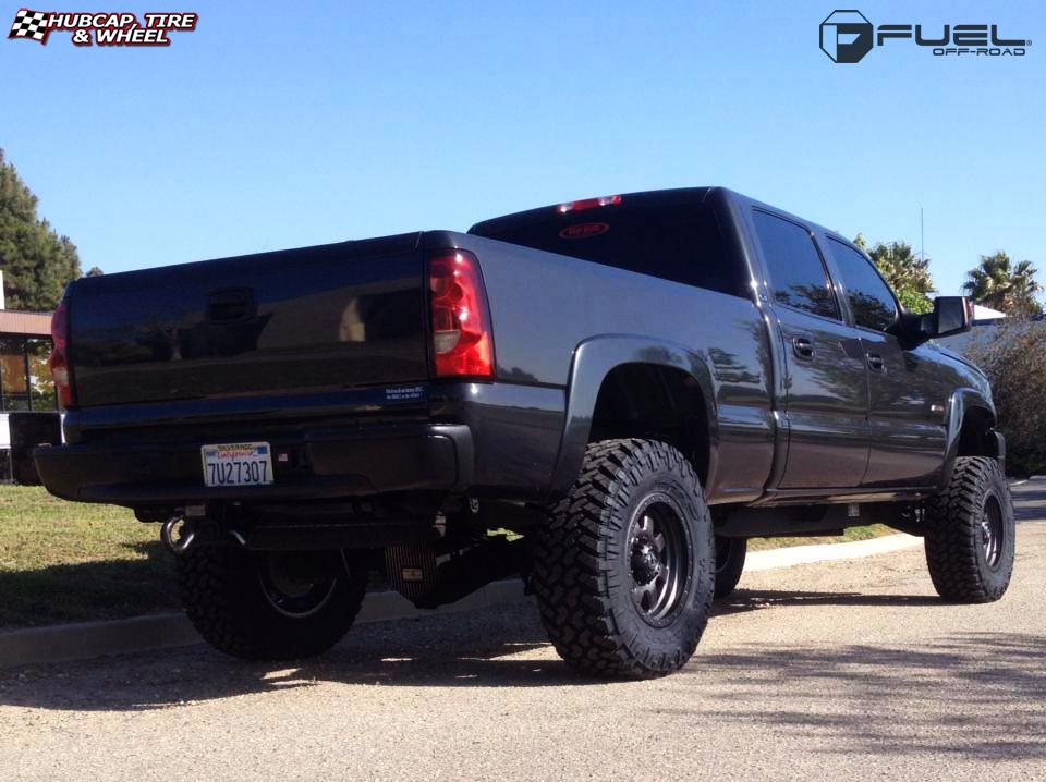 vehicle gallery/chevrolet silverado fuel trophy d552 0X0  Matte Anthracite w/ Black Ring wheels and rims