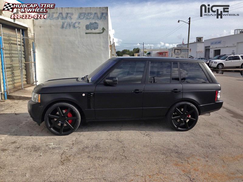 vehicle gallery/land rover range rover niche verona m150 24x10  Black & Machined with Dark Tint wheels and rims