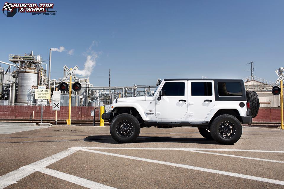 vehicle gallery/jeep wrangler fuel krank d517 18X9  Matte Black & Milled wheels and rims