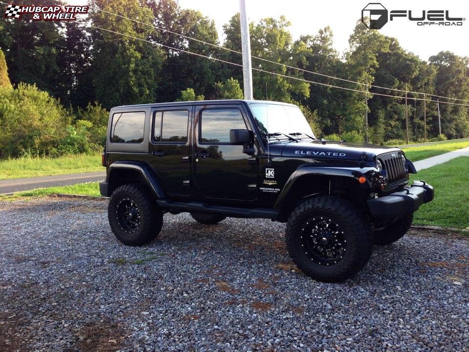 vehicle gallery/jeep wrangler fuel krank d517 18X9  Matte Black & Milled wheels and rims