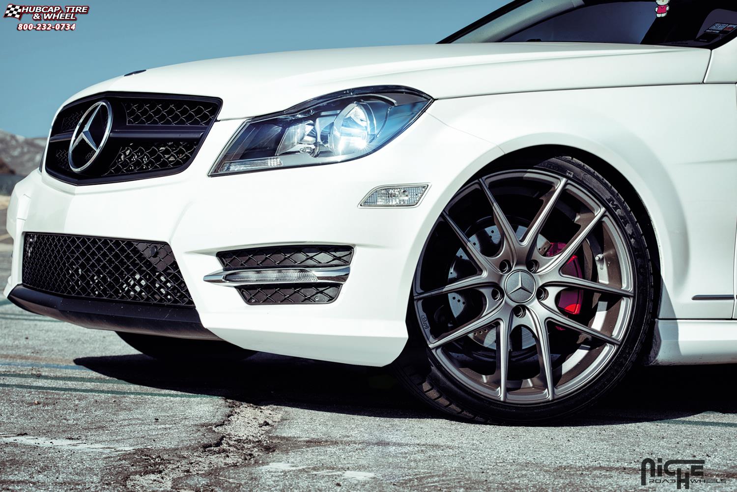 vehicle gallery/mercedes benz c250 niche targa m129 19x85  Anthracite wheels and rims