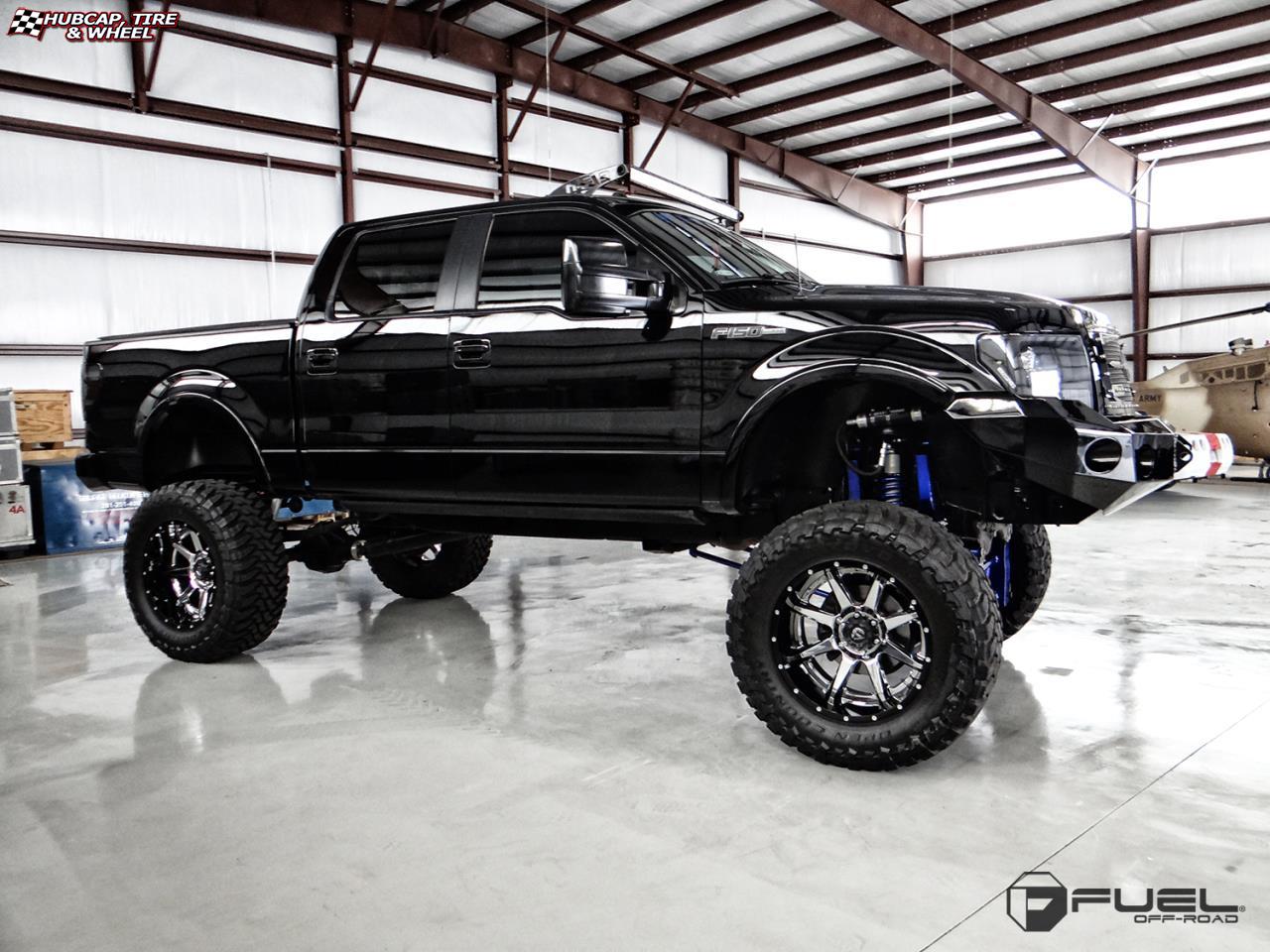 vehicle gallery/ford f 150 fuel rampage d237 22X12  PVD Chrome Center | Gloss Black Lip wheels and rims