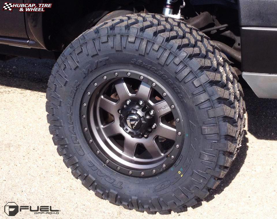 vehicle gallery/chevrolet silverado fuel trophy d552 0X0  Matte Anthracite w/ Black Ring wheels and rims