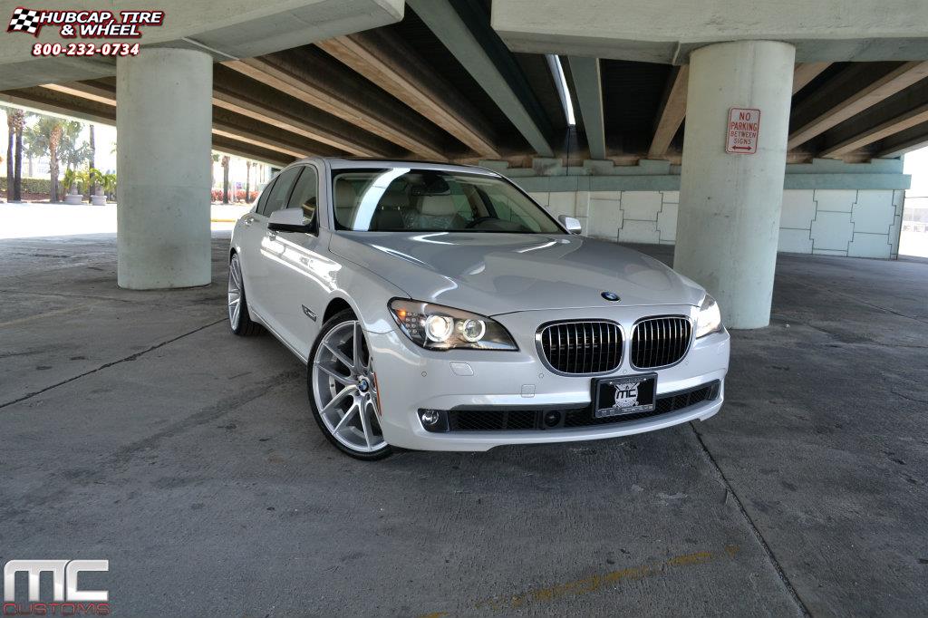 vehicle gallery/bmw 750i niche targa m131 22x9 Silver & Machined wheels and rims