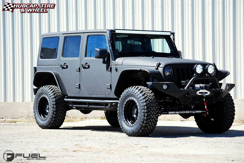 vehicle gallery/jeep wrangler fuel trophy d551 18X10  Matte Black w/ Anthracite Ring wheels and rims