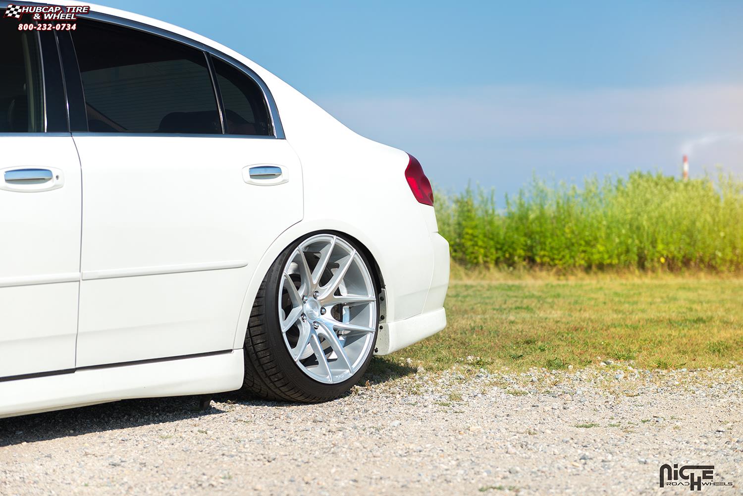 vehicle gallery/infiniti g35x niche targa m131 19x10 Silver & Machined wheels and rims