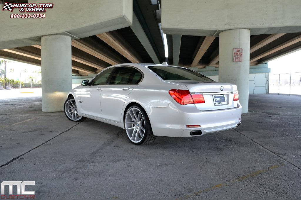 vehicle gallery/bmw 750i niche targa m131 22x9 Silver & Machined wheels and rims