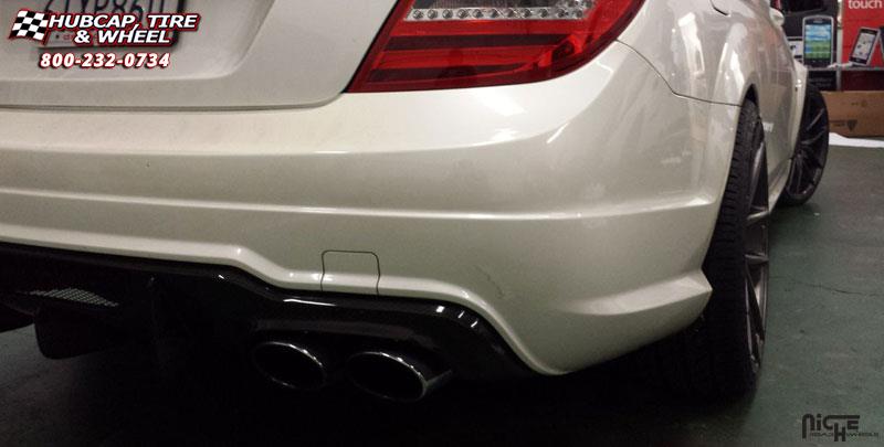 vehicle gallery/mercedes benz c63 niche targa m129 20x85  Anthracite wheels and rims
